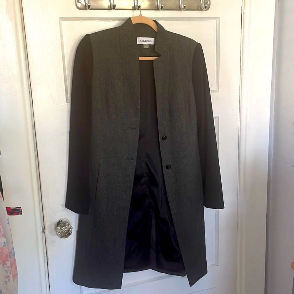 Calvin Klein Long Blazer Jacket Size 2
